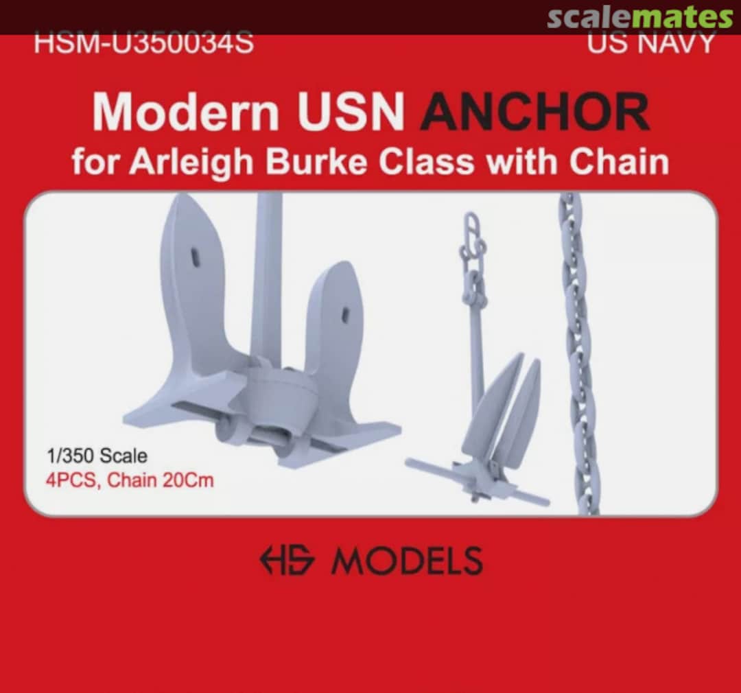 Boxart Modern USN Anchor HSM-U350034S HS Models Boxart Modern USN Anchor HSM-U350034S HS Models