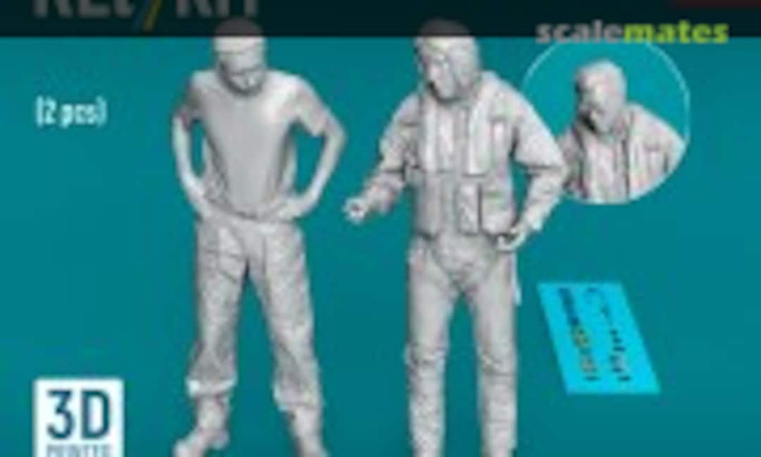 1:48 A-10А Thunderbolt II pilot and airman (in a standing position - scene 1) (2 pcs) (3D Printed) (ResKit RSF48-0117) RSF48-0117