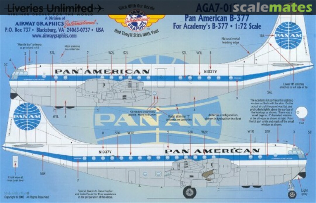 Boxart Boeing 377 Stratocruiser - Pan American AGA7-015 Airway Graphics Boxart Boeing 377 Stratocruiser - Pan American AGA7-015 Airway Graphics