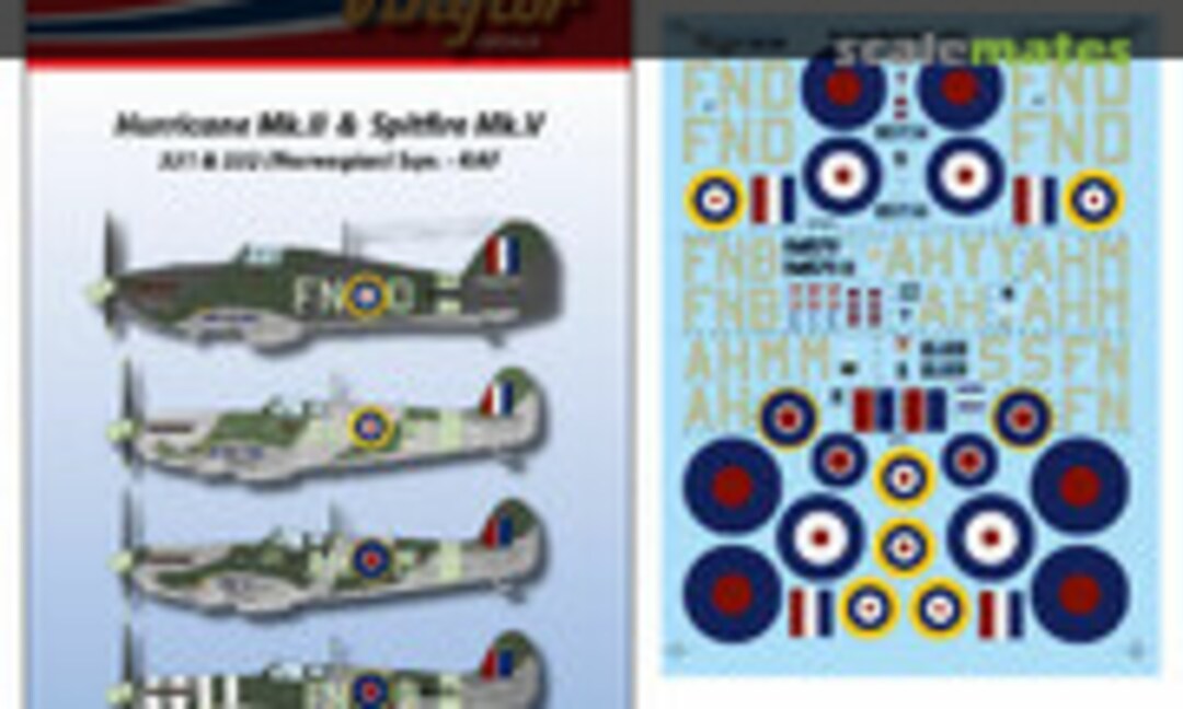 1:72 Hurricane Mk.IIB & Spitfire Mk.V (Vingtor Decals 72-104) 72-104