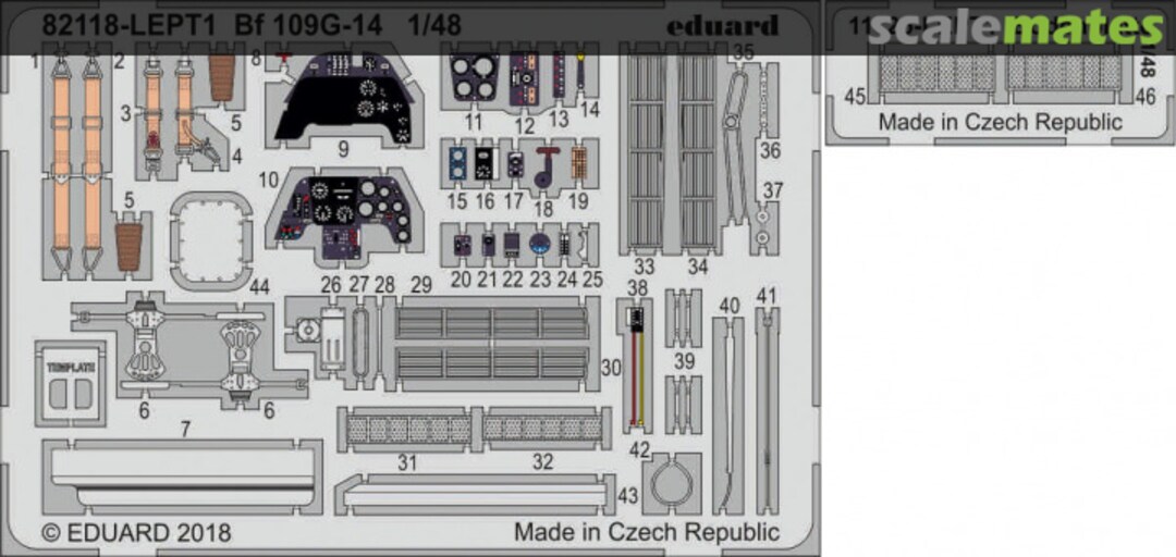 Boxart Bodenplatte Bf 109G-14 PE-set 11125-LEPT Eduard Boxart Bodenplatte Bf 109G-14 PE-set 11125-LEPT Eduard