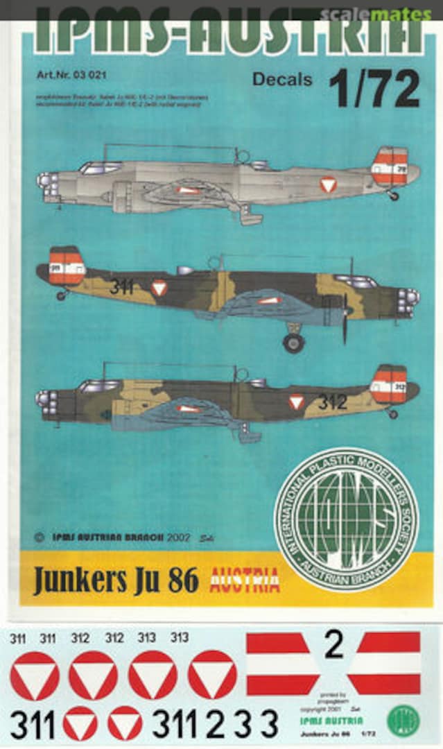 Boxart Junkers Ju 86 IPMS Austria Boxart Junkers Ju 86 IPMS Austria