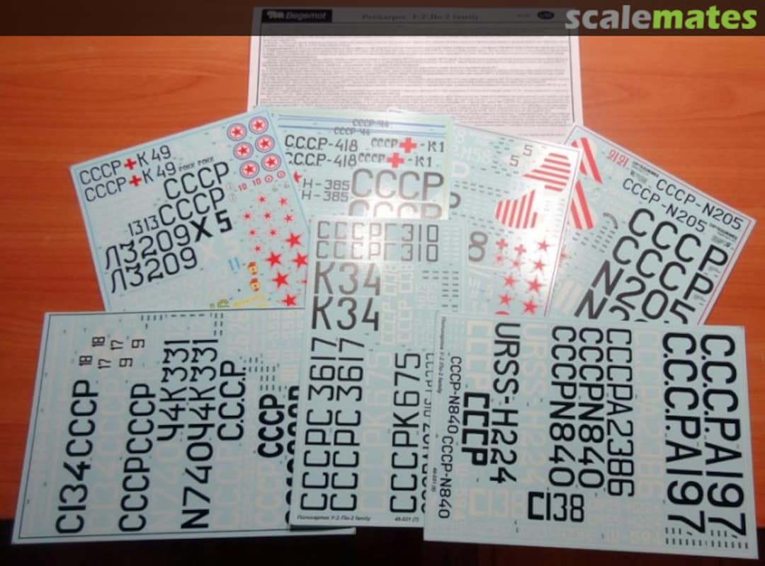 Boxart Polikarpov U2/ Po-2 family 48-031 Begemot Boxart Polikarpov U2/ Po-2 family 48-031 Begemot