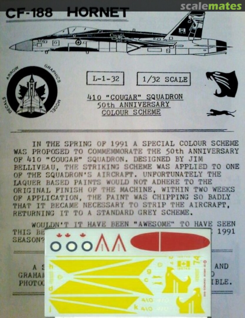 Boxart CF-188 Hornet L-1-32 Arrow Graphics Boxart CF-188 Hornet L-1-32 Arrow Graphics