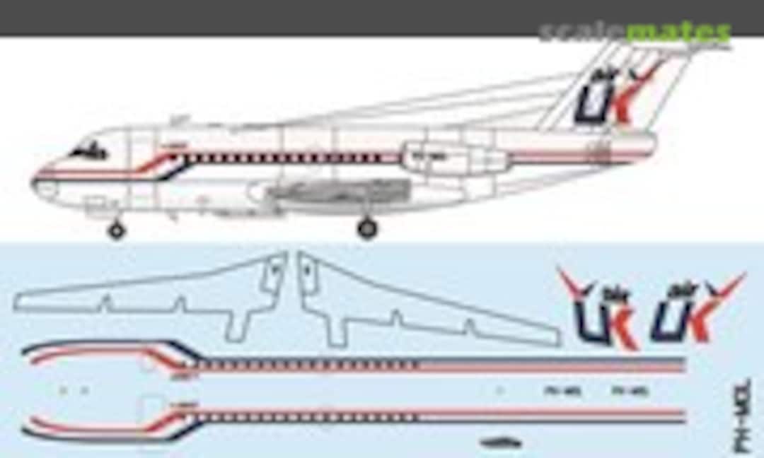 1:144 Fokker F-28-1003 Fellowship (F-RSIN FRP4092)