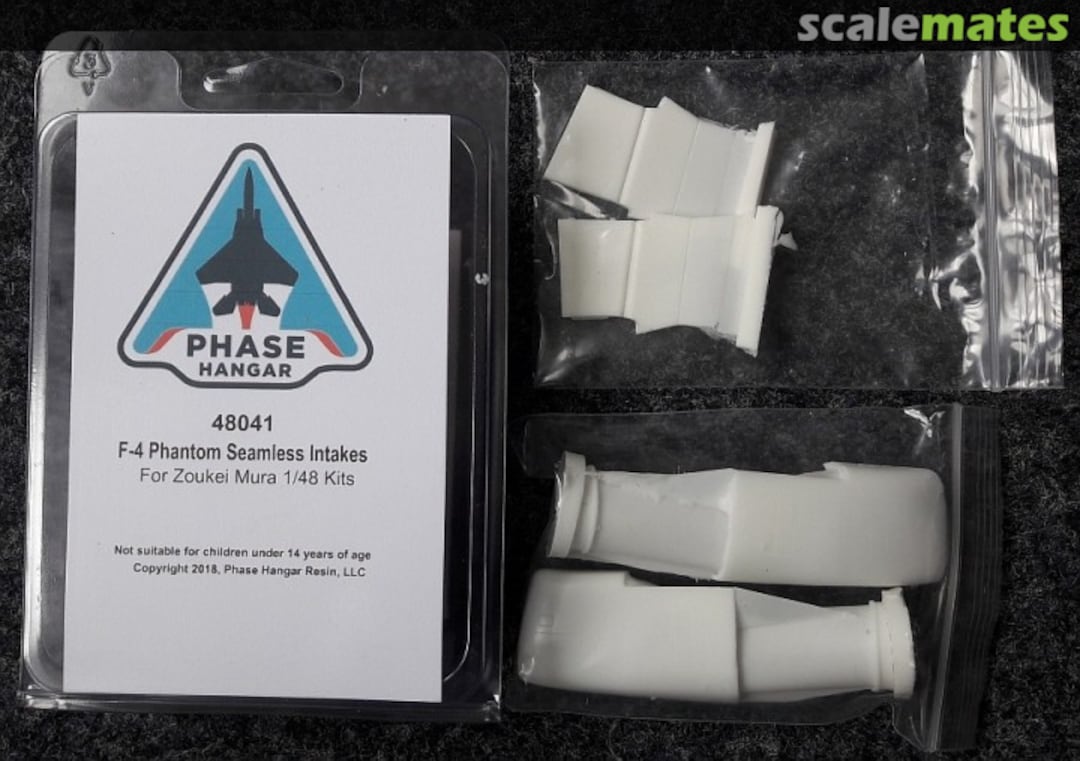 Boxart F-4 Phantom seamless intakes 48041 Phase Hangar Resin Boxart F-4 Phantom seamless intakes 48041 Phase Hangar Resin