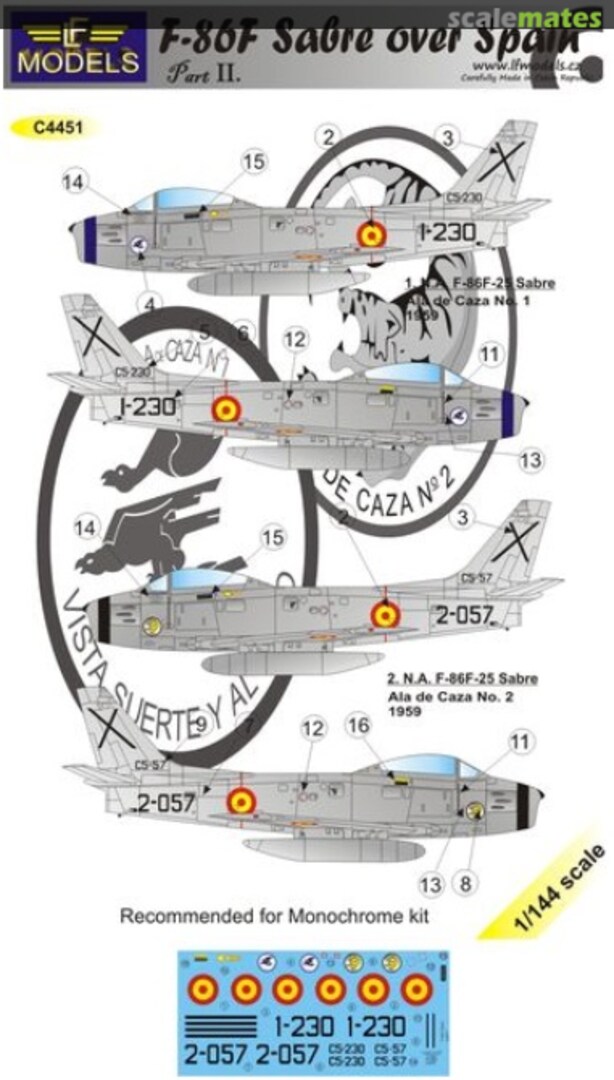 Boxart North-American F-86F Sabre over Spain part 2 C4451 LF Models