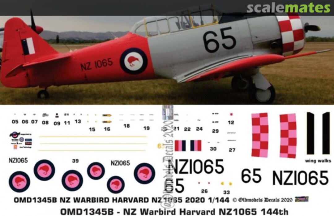 Boxart Warbird - Harvard NZ1065 OMD1345B Oldmodels Decals Boxart Warbird - Harvard NZ1065 OMD1345B Oldmodels Decals