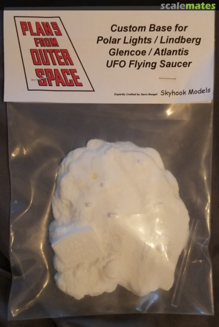 Boxart Custom Base for Polar Lights/Lindberg/Glencoe/Atlantis UFO Flying Saucer None Skyhook Models