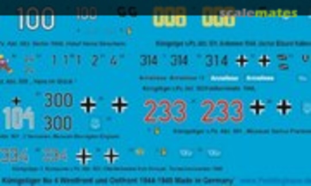 1:87 6 Königstiger West und Ostfront 1944-1945 (Peddinghaus-Decals 87 3744) 87 3744