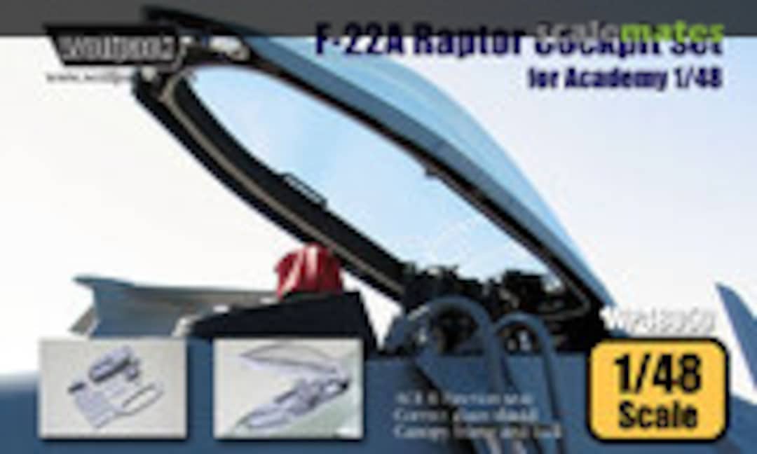 1:48 F-22A Raptor Cockpit Set (Wolfpack WP48050)