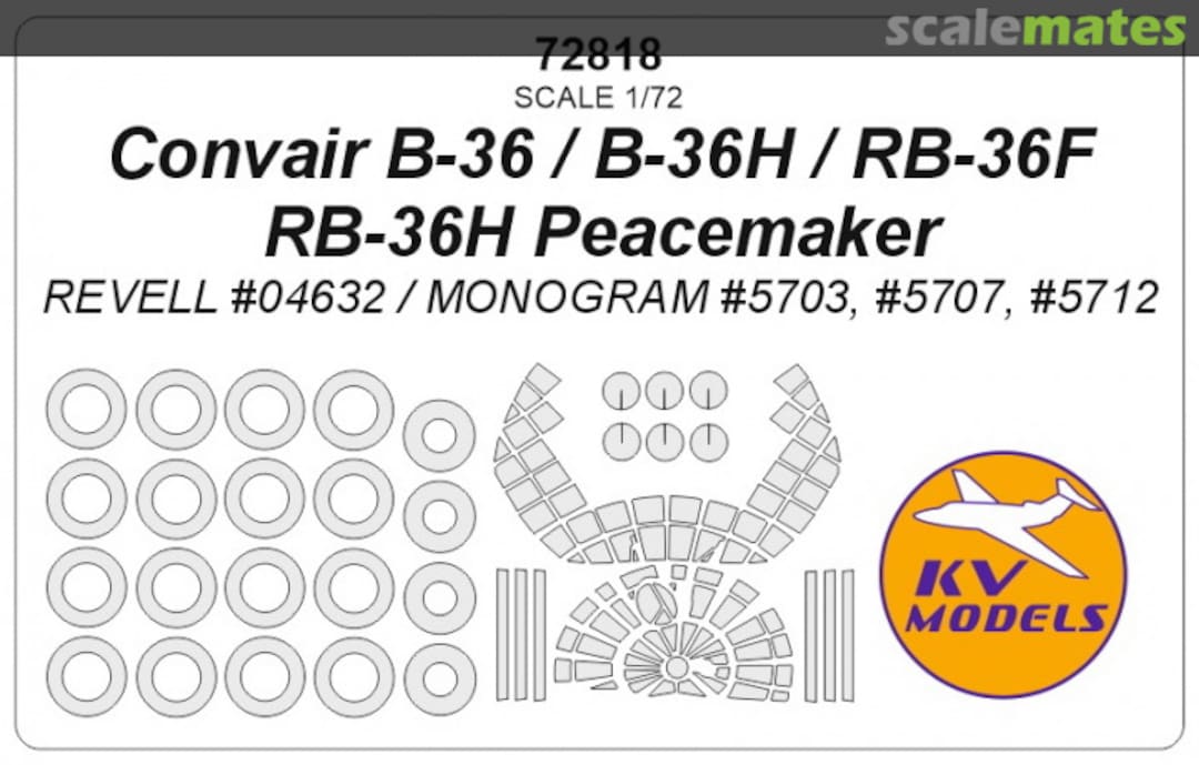 Boxart Convair B-36 / B-36H / RB-36F / RB-36H Peacemaker 72818 KV Models