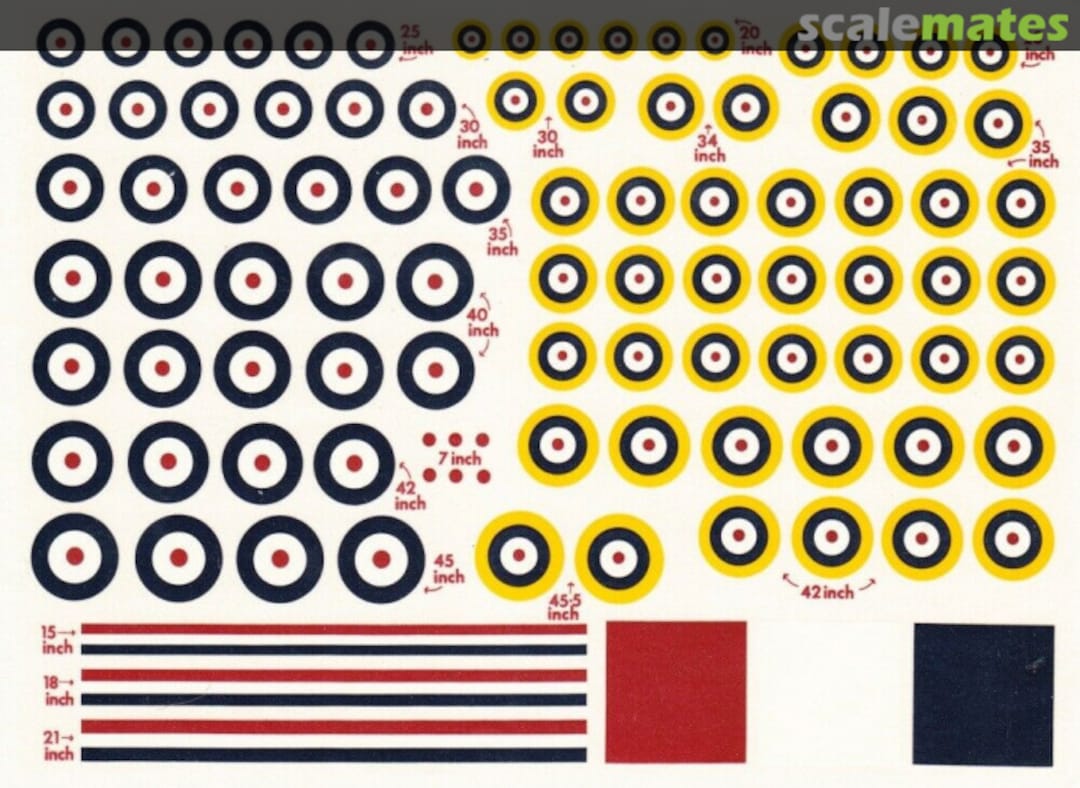 Boxart WW2 British Roundels & Fin Flashes: Type A & A1 39 Modeldecal