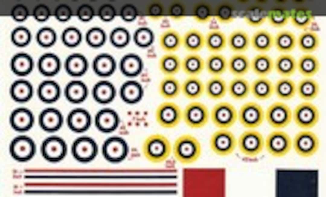 1:72 WW2 British Roundels & Fin Flashes: Type A & A1 (Modeldecal 39)