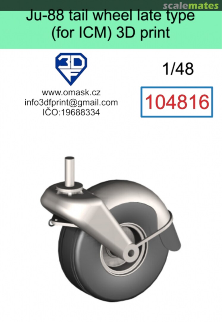 Boxart Ju-88 tail wheel late type 3D print 104816 3DF Print