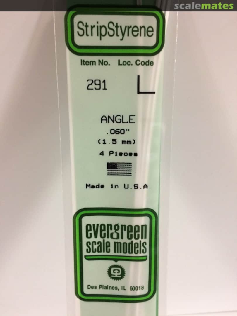 Boxart 0.060" Opaque White Polystyrene Angle 291 Evergreen Scale Models Boxart 0.060" Opaque White Polystyrene Angle 291 Evergreen Scale Models