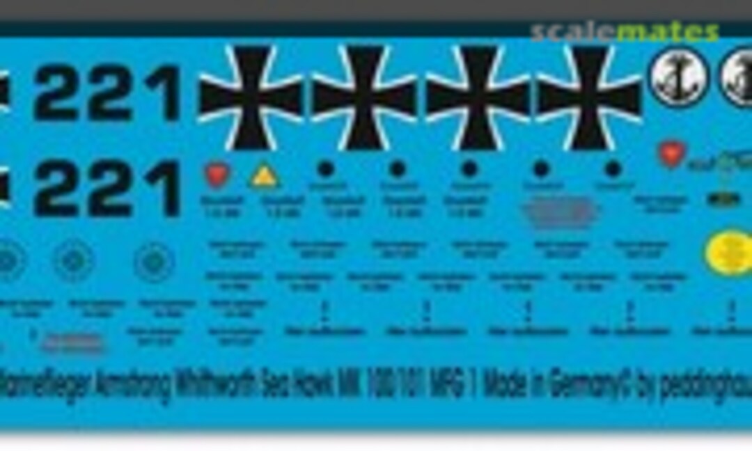 1:48 Bundewehr Marineflieger Armstrong Whitworth Sea Hawk Mk 100/101 (Peddinghaus-Decals EP 717) EP 717