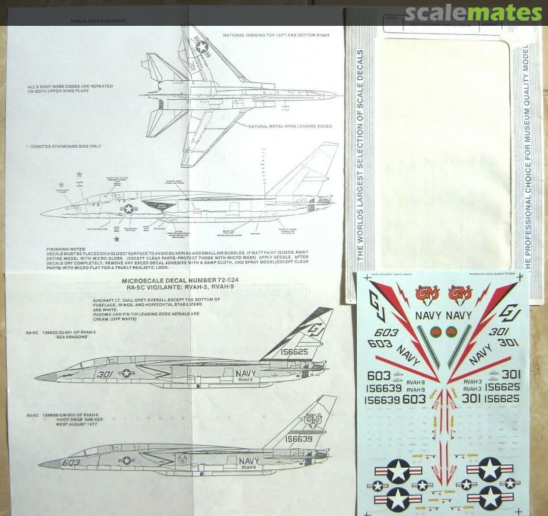 Contents RA-5C Vigilante: RVAH-3, RVAH-9 72-524 Microscale Contents RA-5C Vigilante: RVAH-3, RVAH-9 72-524 Microscale
