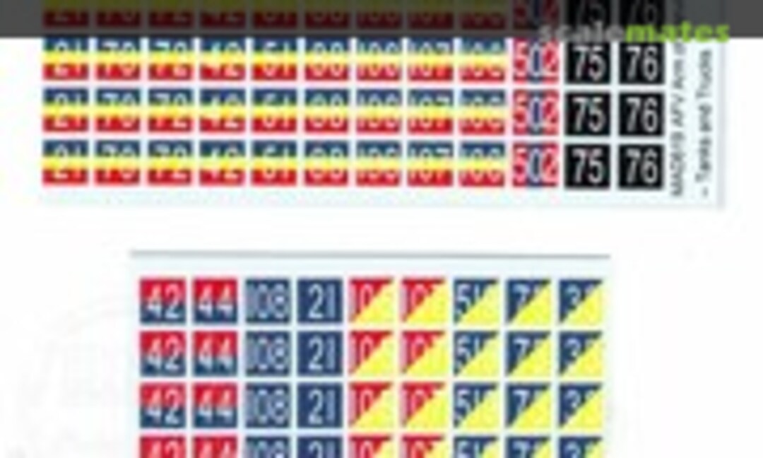 1:35 Vietnam Arm of Service Signs for Tanks &amp; Trucks (water-slide decals) (Mouse House Enterprises MAD619)