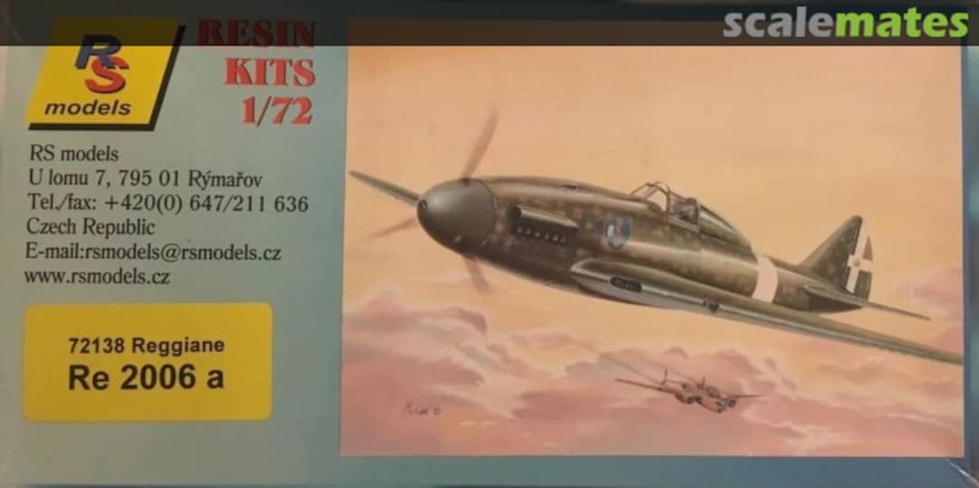 Boxart Reggiane Re 2006 a 72138 RS Models Boxart Reggiane Re 2006 a 72138 RS Models
