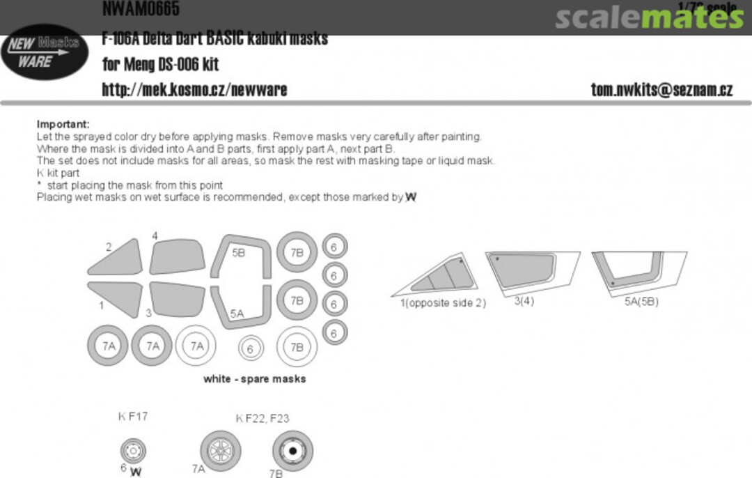 Boxart F-106A Delta Dart BASIC kabuki masks NWAM0665 New Ware Boxart F-106A Delta Dart BASIC kabuki masks NWAM0665 New Ware