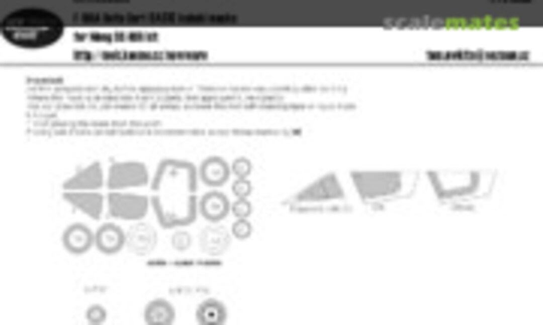 1:72 F-106A Delta Dart BASIC kabuki masks (New Ware NWAM0665) NWAM0665