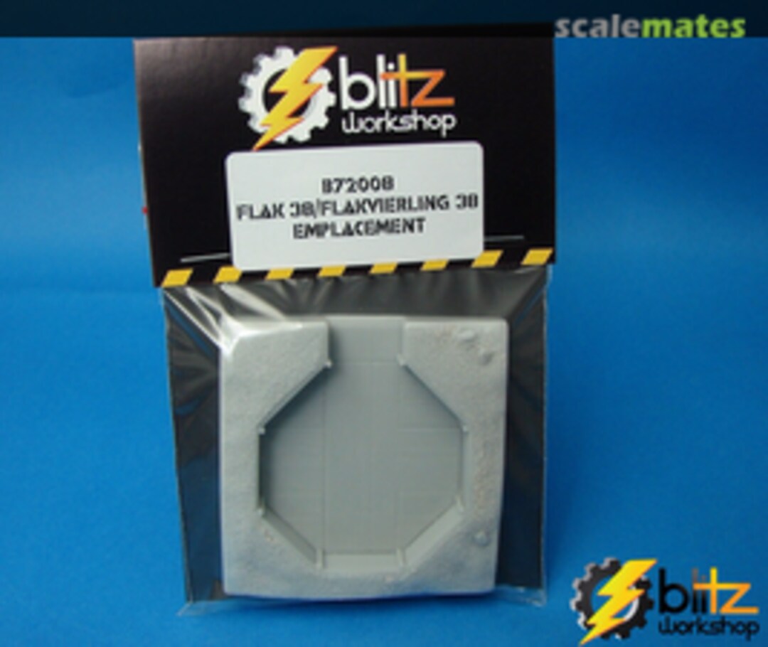Boxart Flak 38/Flakvierling 38 emplacement B72008 Blitz Workshop Boxart Flak 38/Flakvierling 38 emplacement B72008 Blitz Workshop