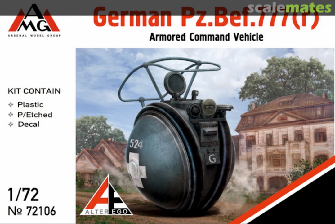 Boxart Pz.Bef.777 (r ) German armored command vehicle 72106 AMG Boxart Pz.Bef.777 (r ) German armored command vehicle 72106 AMG