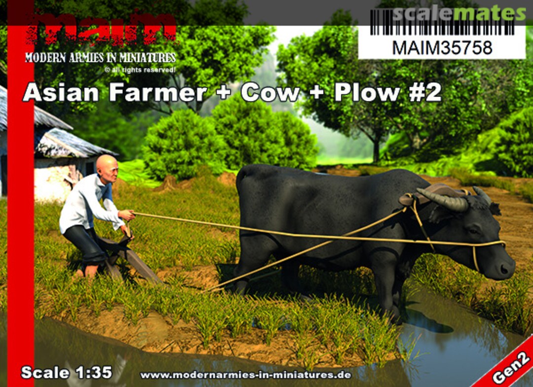 Boxart Vietnamese Farmer + Cow + Plow #2 MAIM35758 MAiM Boxart Vietnamese Farmer + Cow + Plow #2 MAIM35758 MAiM