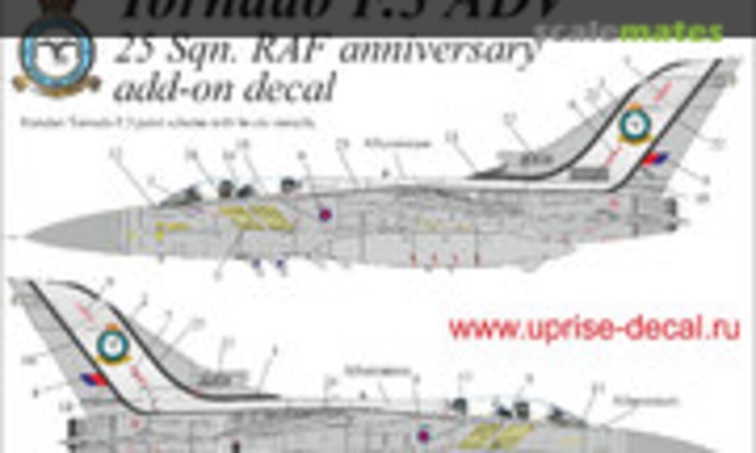 1:48 URXX134 - Tornado F.3 ADV 25 Sqn. anniversary (UpRise Decal UR48134) UR48134