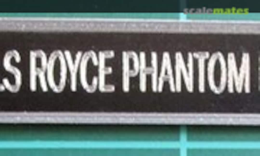1:8 Rolls Royce Name Plaque (Scaledetails )