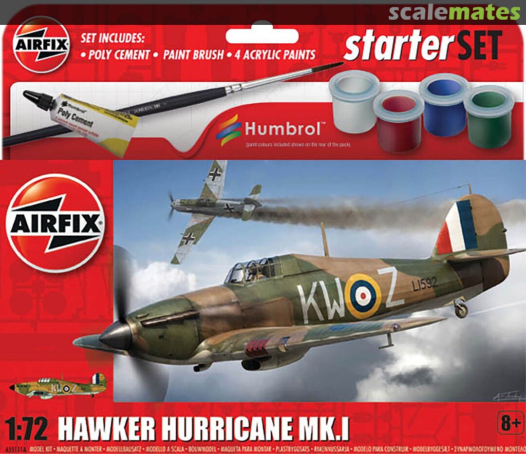 Boxart Hawker Hurricane Mk.I A55111A Airfix Boxart Hawker Hurricane Mk.I A55111A Airfix