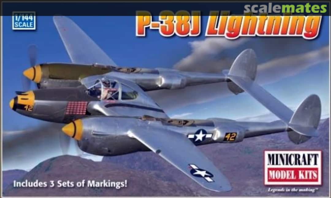 Boxart P-38J Lightning 14617 Minicraft Model Kits