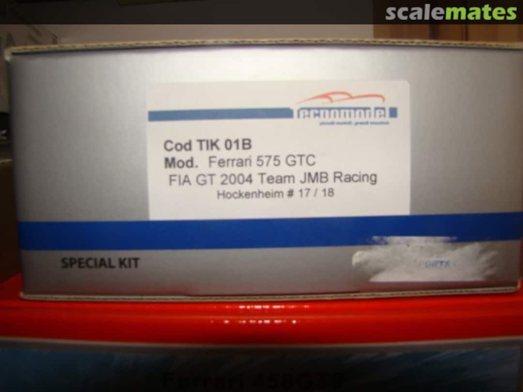 Boxart Ferrari 575 GTC FIA GT 2004 TIK 01B Tecnomodel Boxart Ferrari 575 GTC FIA GT 2004 TIK 01B Tecnomodel