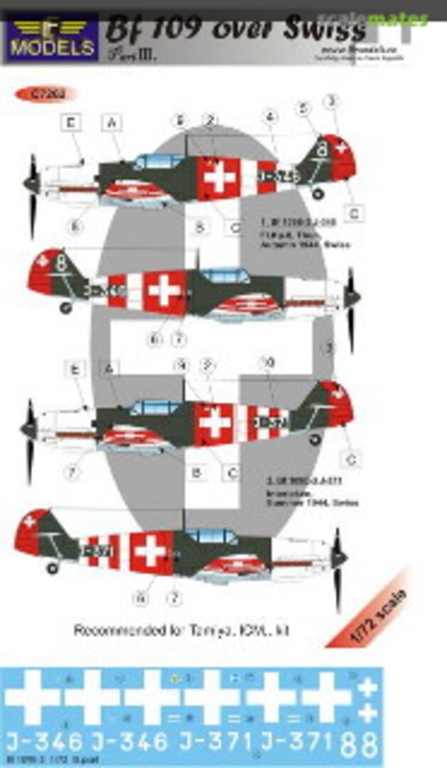 Boxart Bf-109 OVER SWISS Part III. C7262 LF Models