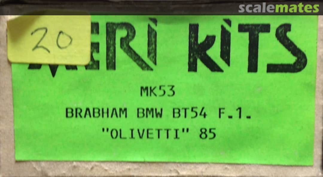 Boxart Brabham BMW BT54 F1 MK53 Meri Kits Boxart Brabham BMW BT54 F1 MK53 Meri Kits
