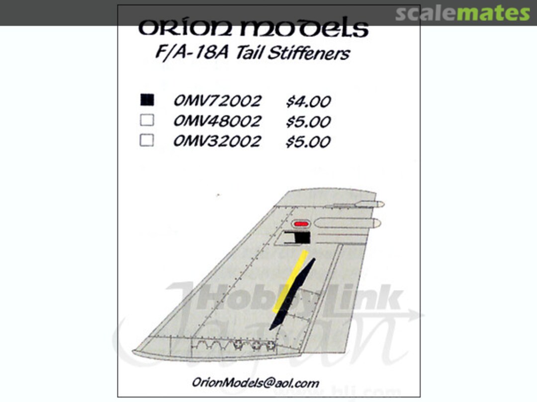 Boxart F/A-18A Tail Stiffeners OMV72002 Orion Models Boxart F/A-18A Tail Stiffeners OMV72002 Orion Models
