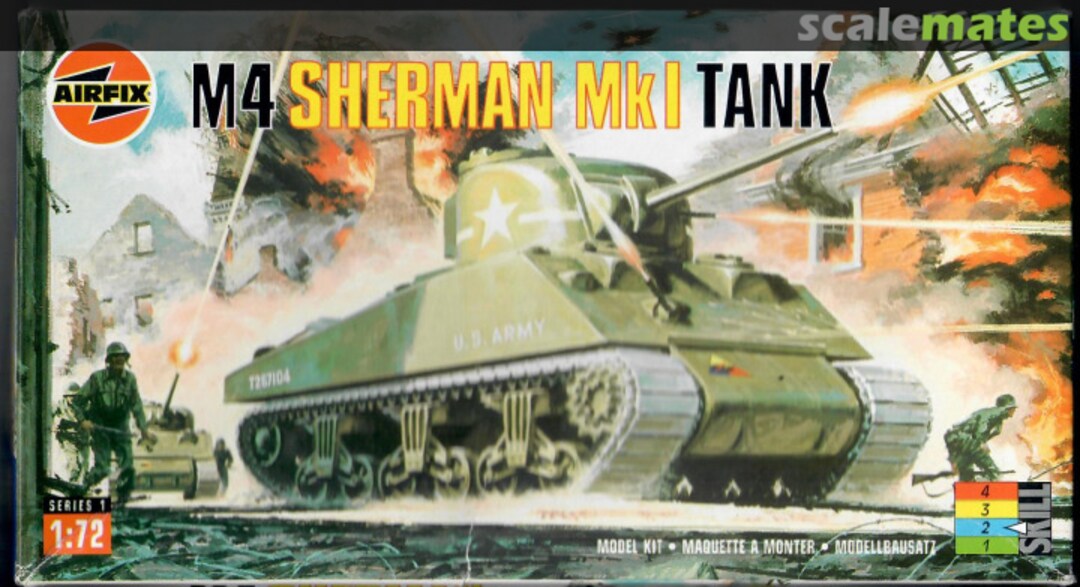 Boxart M4 Sherman MkI Tank 01303 Airfix Boxart M4 Sherman MkI Tank 01303 Airfix