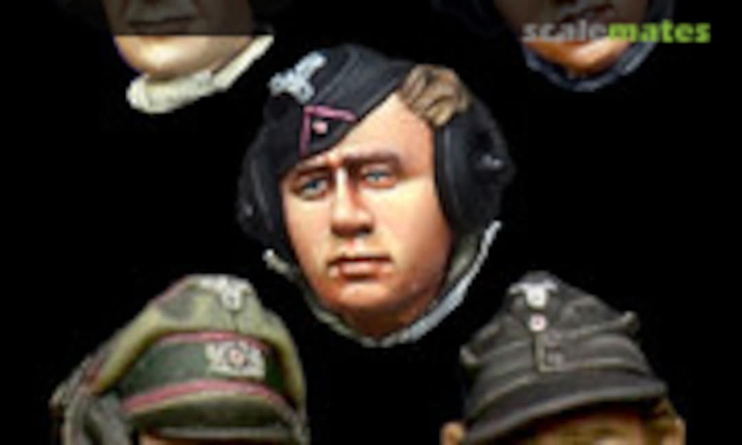 1:35 German Panzer Crew Head Set #1 (Alpine Miniatures H021) H021