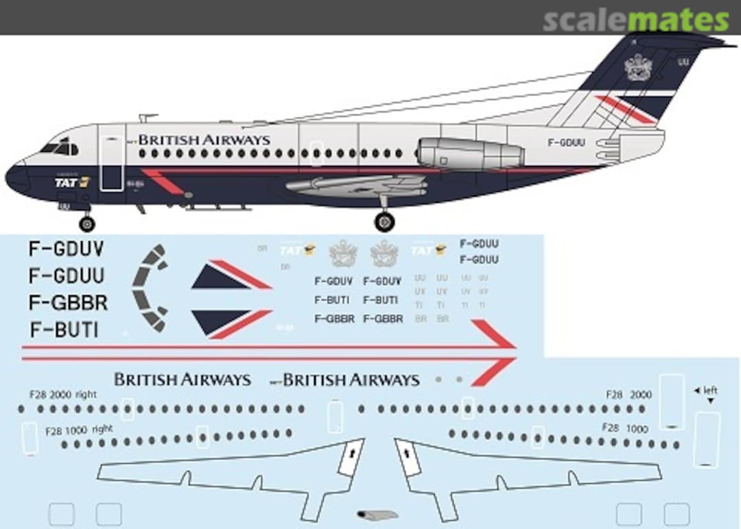 Boxart Fokker 28-2000 - BA/TAT FRP4099 F-RSIN Boxart Fokker 28-2000 - BA/TAT FRP4099 F-RSIN