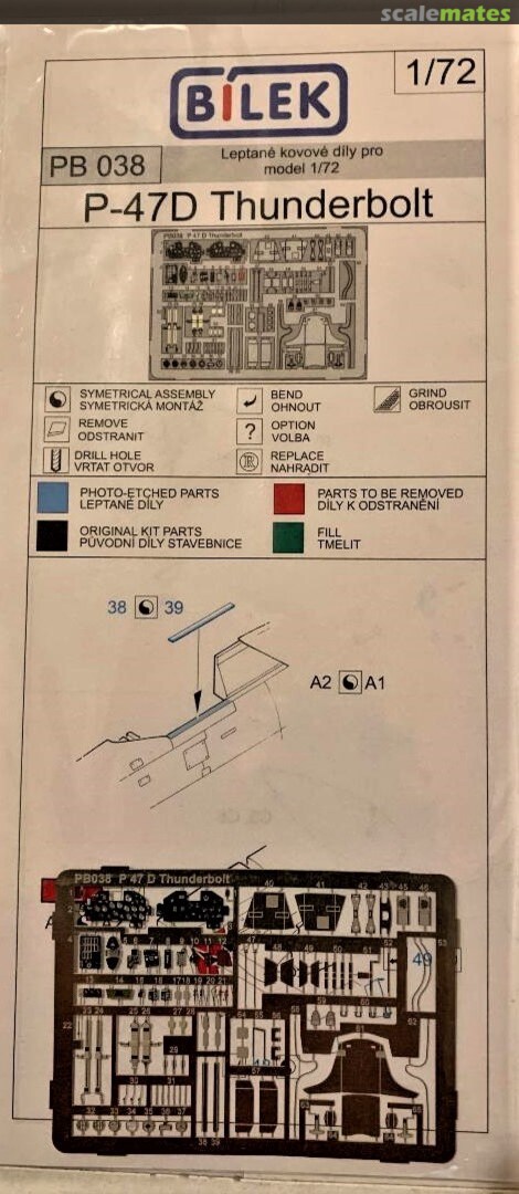 Boxart P-47D Thunderbolt PB 038 Bilek Boxart P-47D Thunderbolt PB 038 Bilek