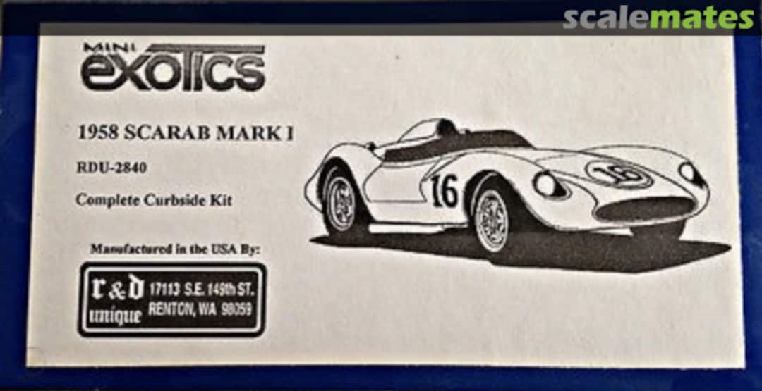 Boxart 1958 Scarab Mark I RDU-2840 R & D Unique