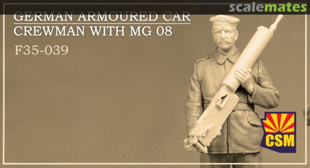 Boxart German armoured car crewman with MG 08 F35-039 Copper State Models Boxart German armoured car crewman with MG 08 F35-039 Copper State Models