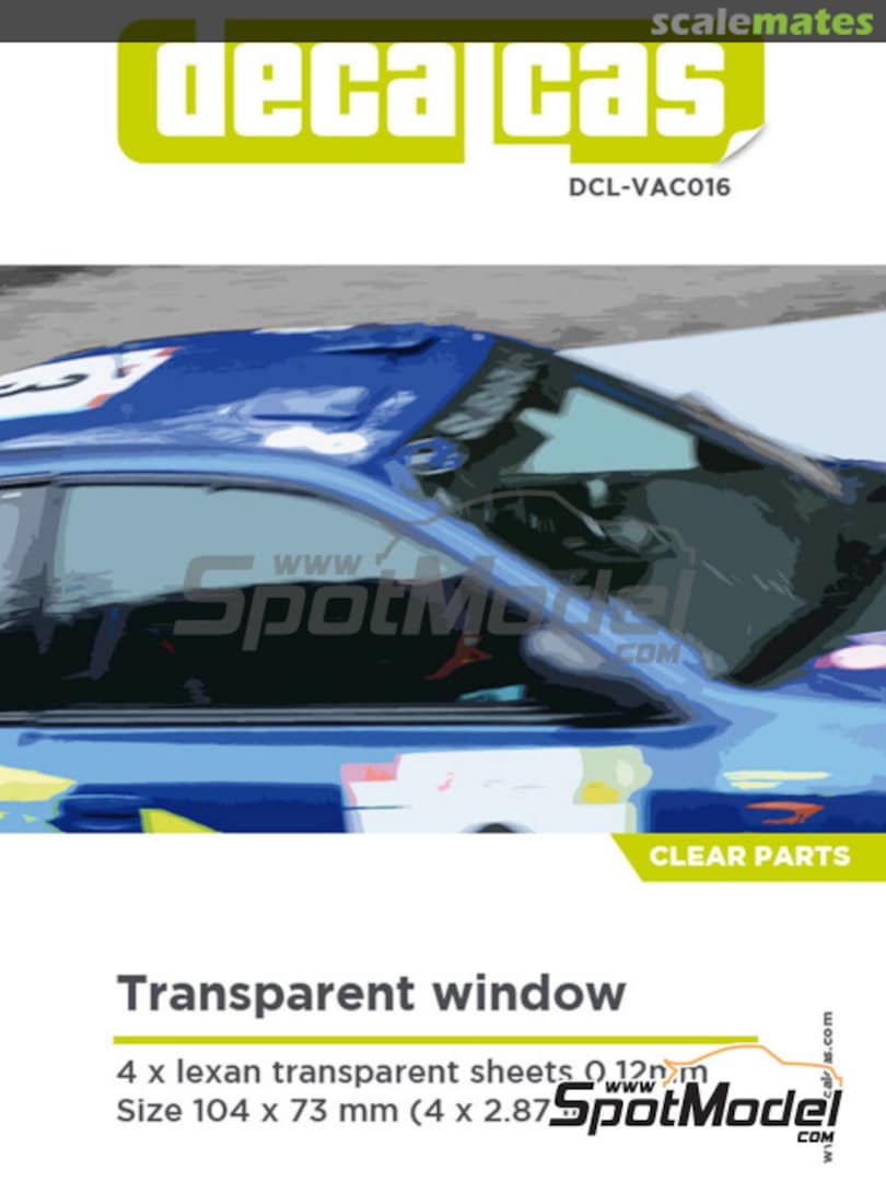 Boxart Windows for modern GTS and rally cars DCL-VAC016 Decalcas