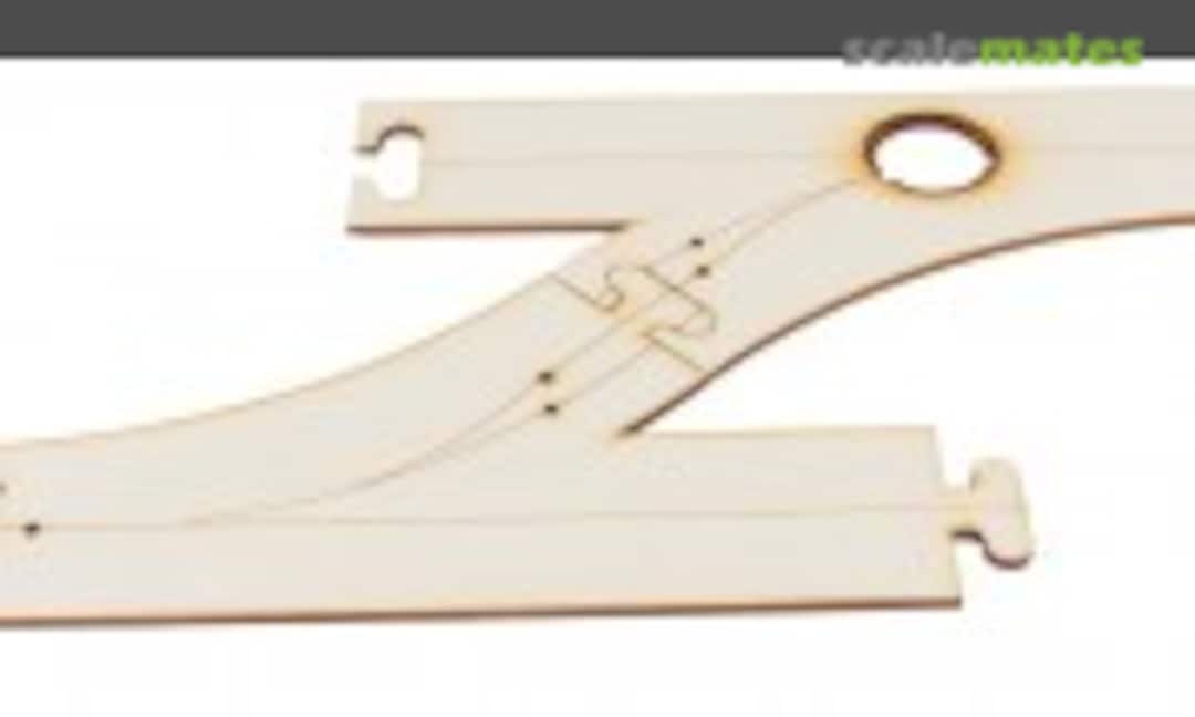 Laser-Street Abzweigung links Einmündung 45° (Faller 161939)