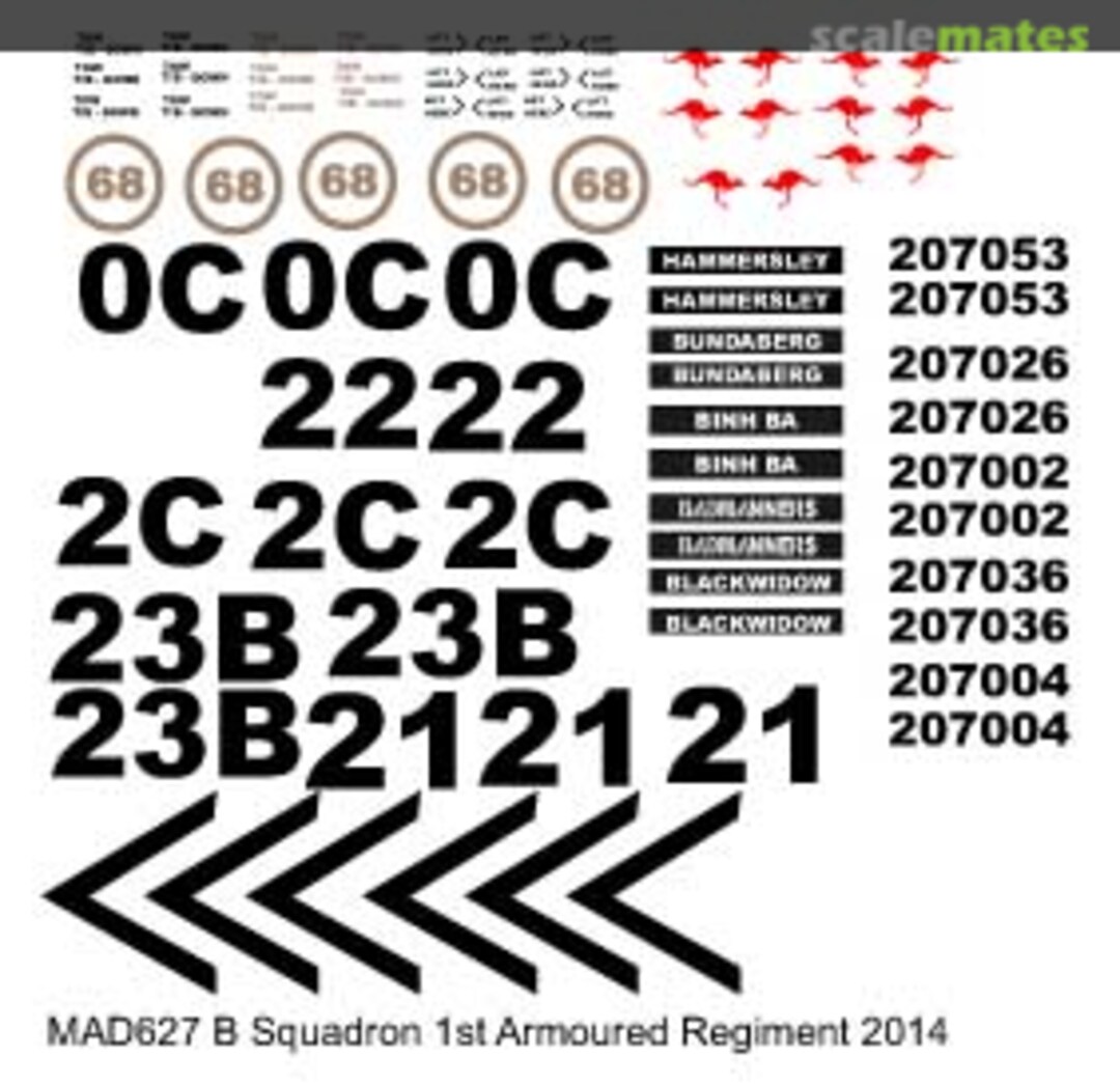 Boxart Abrams B Squadron 1st Armoured Regiment 2014 (water-slide decals) MAD627 Mouse House Enterprises Boxart Abrams B Squadron 1st Armoured Regiment 2014 (water-slide decals) MAD627 Mouse House Enterprises