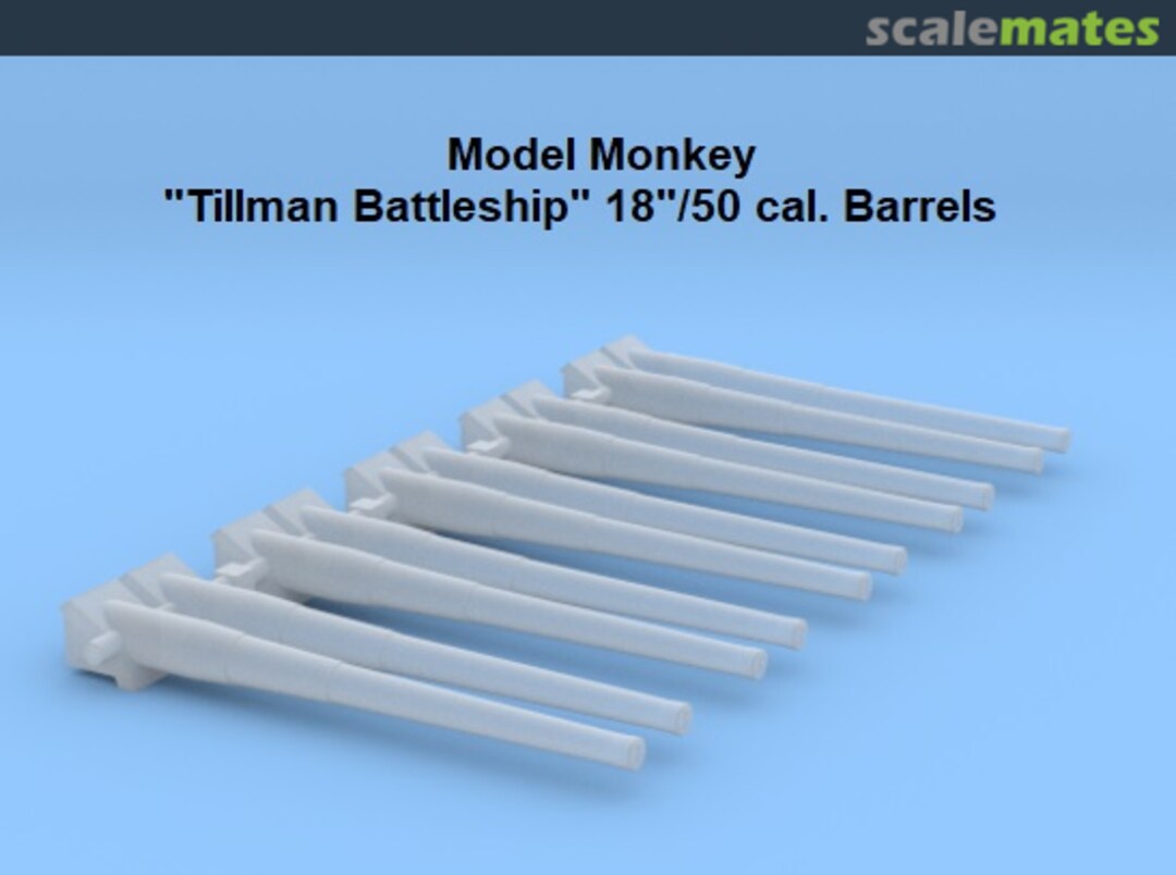 Boxart 18"/50 cal. Barrels for Tillman "Maximum Battleships" MM700-TillmanBrrls Model Monkey