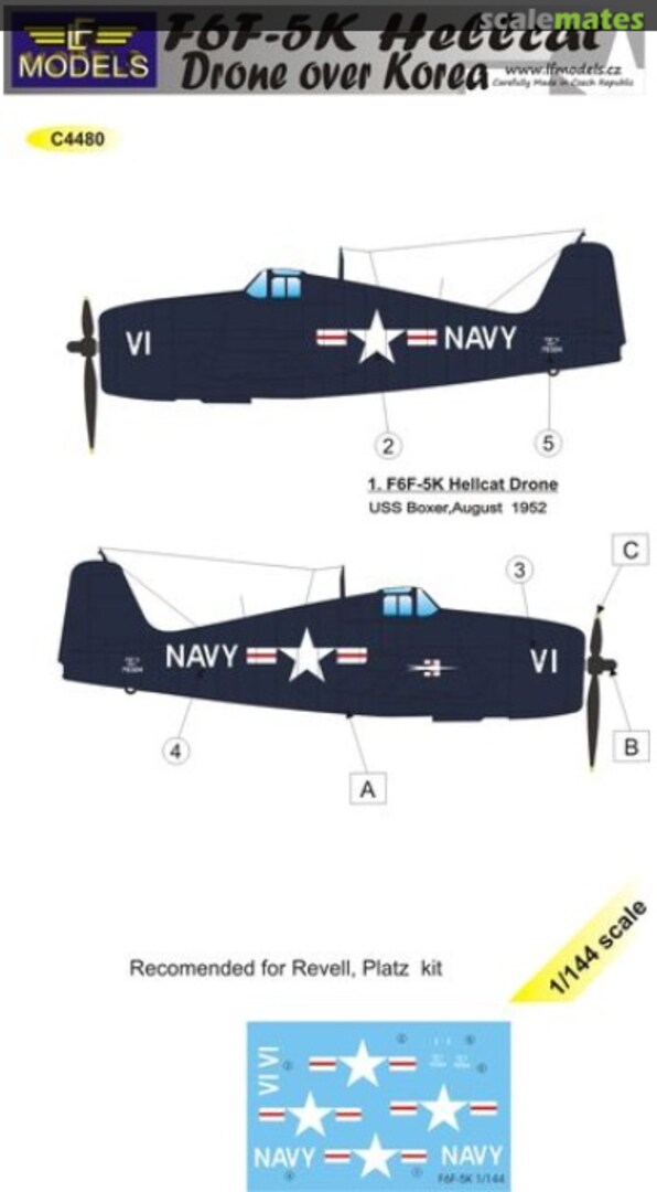 Boxart Grumman F6F-3K Hellcat Drone over Korea C4480 LF Models Boxart Grumman F6F-3K Hellcat Drone over Korea C4480 LF Models