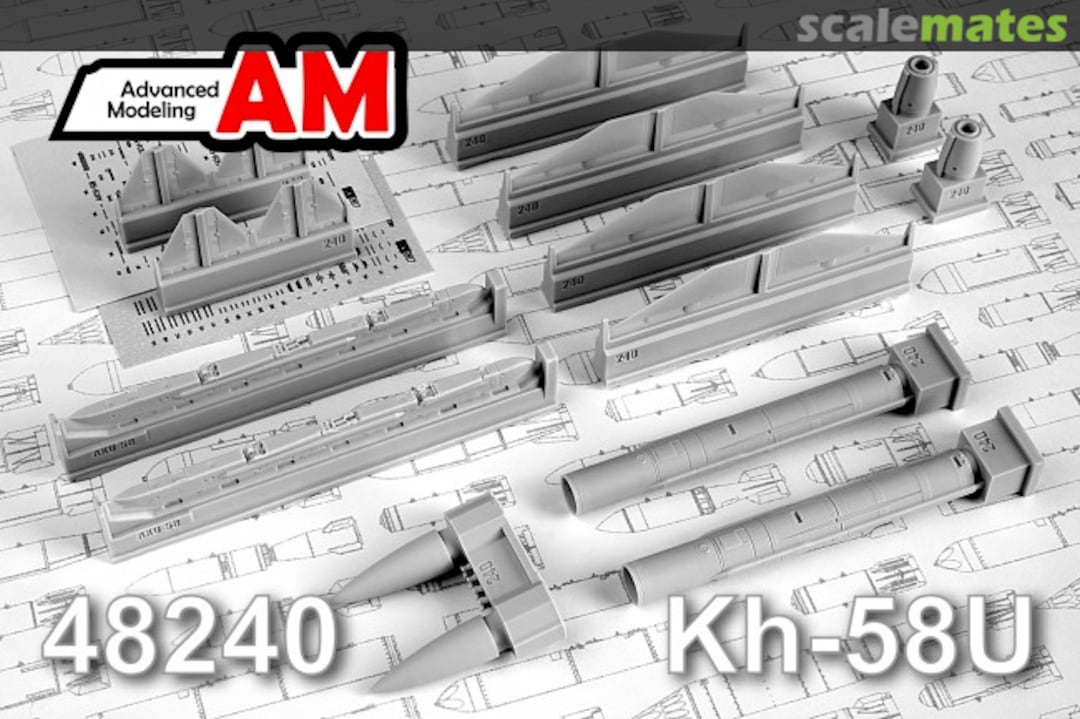Boxart Kh-58U Anti-Radar missile with AKU-58 (set contains two Kh-58U missiles and two AKU-58 launcher) AMC 48240 Advanced Modeling Boxart Kh-58U Anti-Radar missile with AKU-58 (set contains two Kh-58U missiles and two AKU-58 launcher) AMC 48240 Advanced Modeling