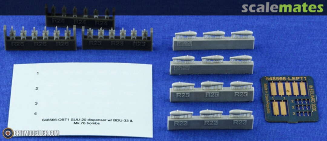 Boxart BDU-33 & Mk.76 bombs 648567 Eduard Boxart BDU-33 & Mk.76 bombs 648567 Eduard